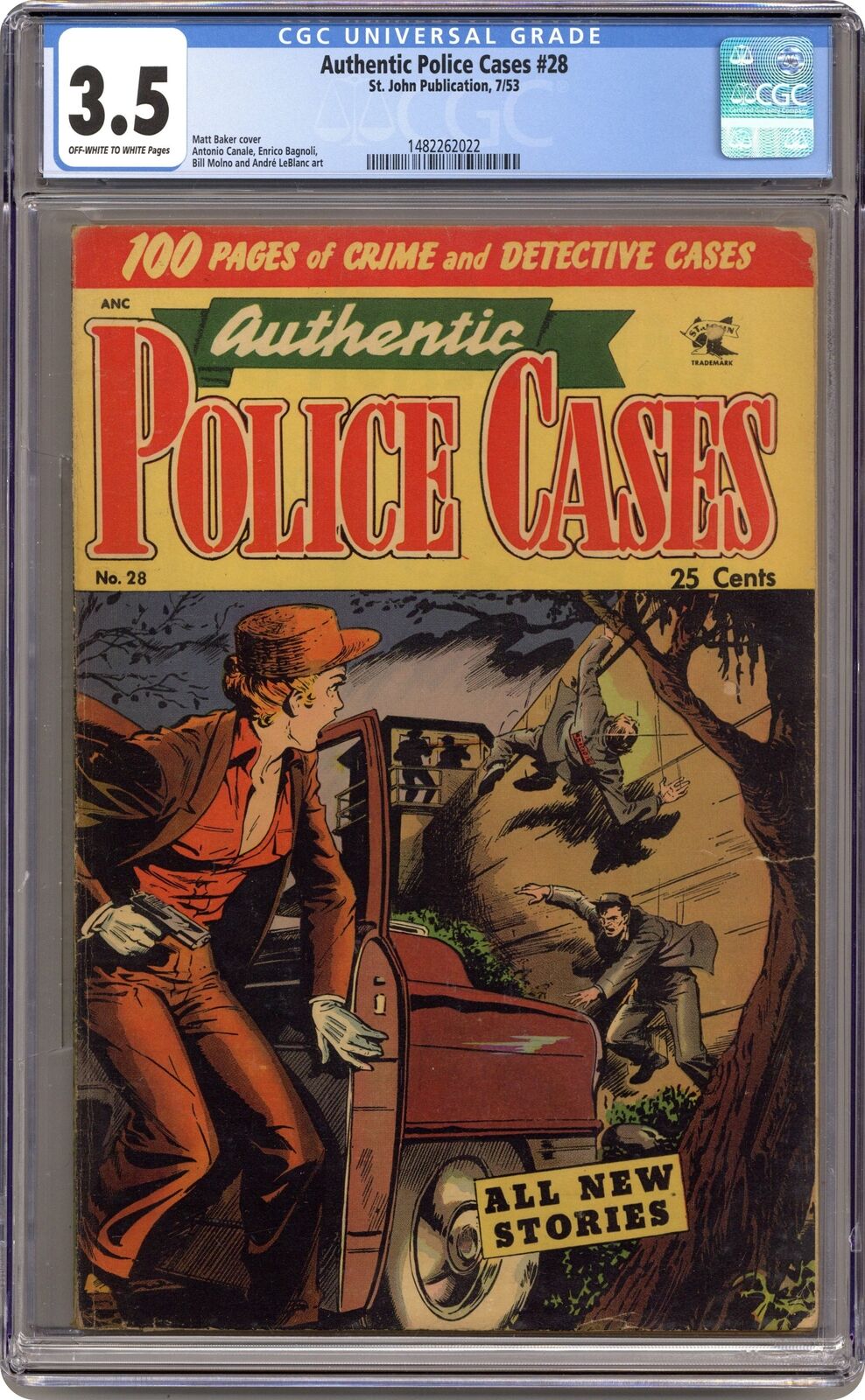 Authentic Police Cases #28 CGC 3.5 1953 1482262022