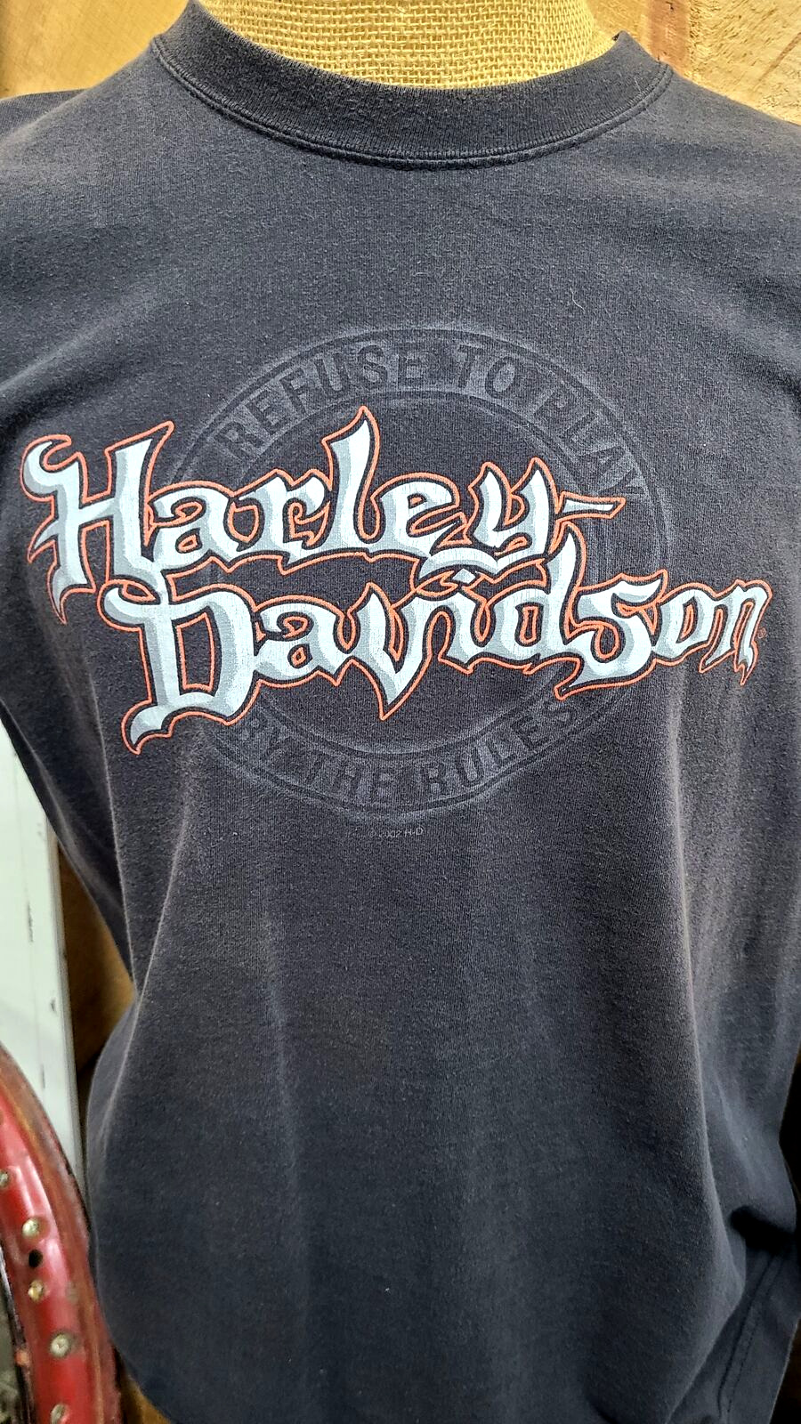 Vtg '02 Harley Davidson T-Shirt- Dealer Lance's Mansfield, PA Sleeveless Mn's XL