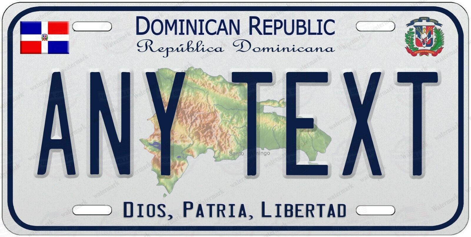 Dominican Republic Personalized Any Text Novelty Auto Car License Plate Bicycle