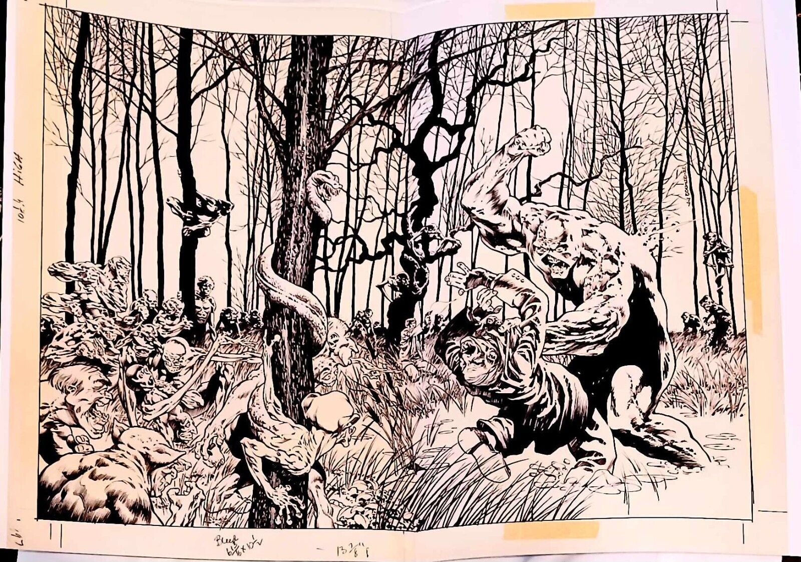 Swamp Thing by Bernie Wrightson Large 17x23 Original Art Poster Print DC Comics