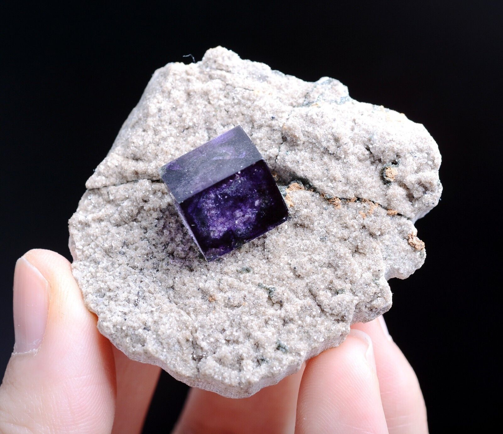 44g Natural Phantom Window Purple FLUORITE Mineral Specimen/Yaogangxian China