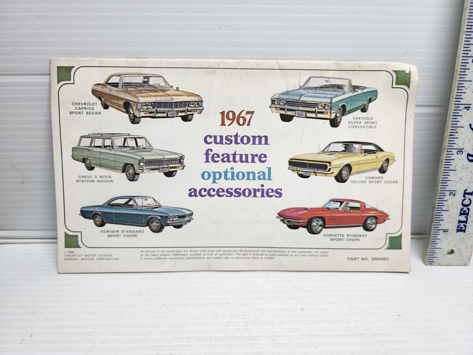 Rare 1967 Chevrolet Custom Feature Brochure Pamphlet Fantastic Shape Complete