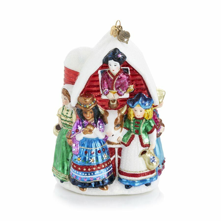 JAY STRONGWATER EIGHT MAIDS A-MILKING GLASS ORNAMENT #SDH20005-250 BRAND NIB F/S