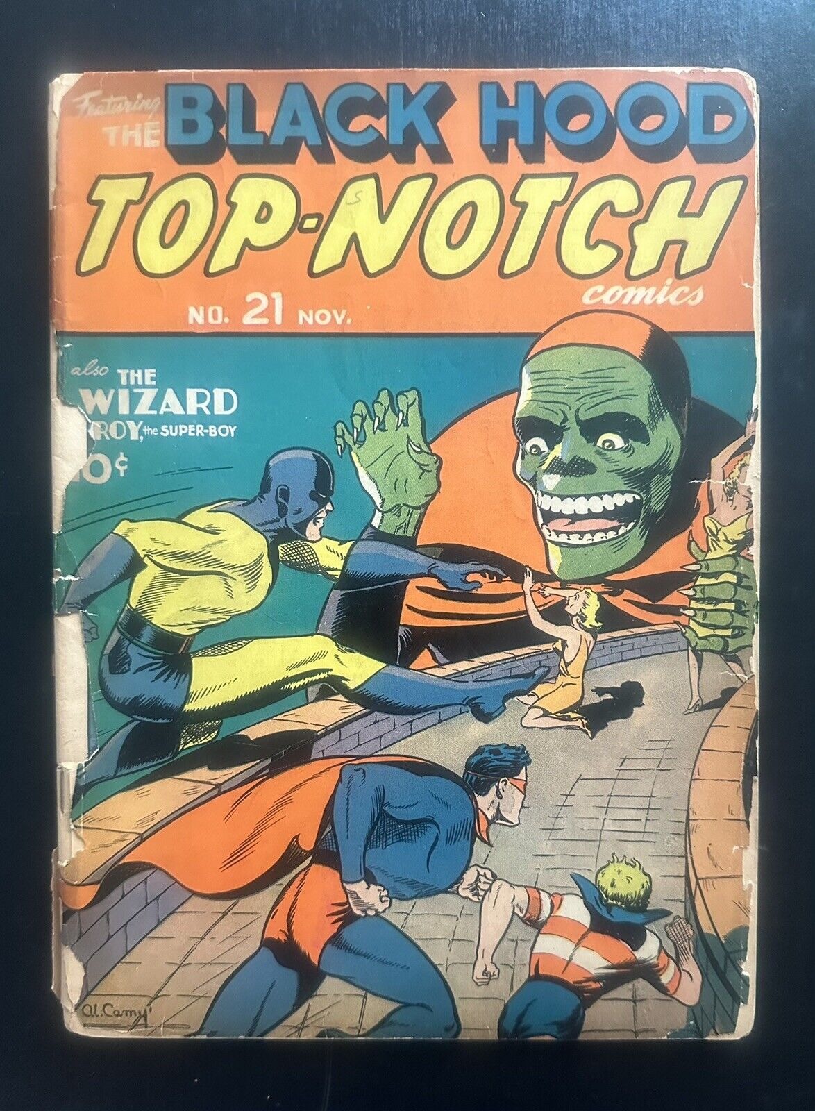 (1941) TOP NOTCH COMICS #21 Affordable Golden Age Black Hood