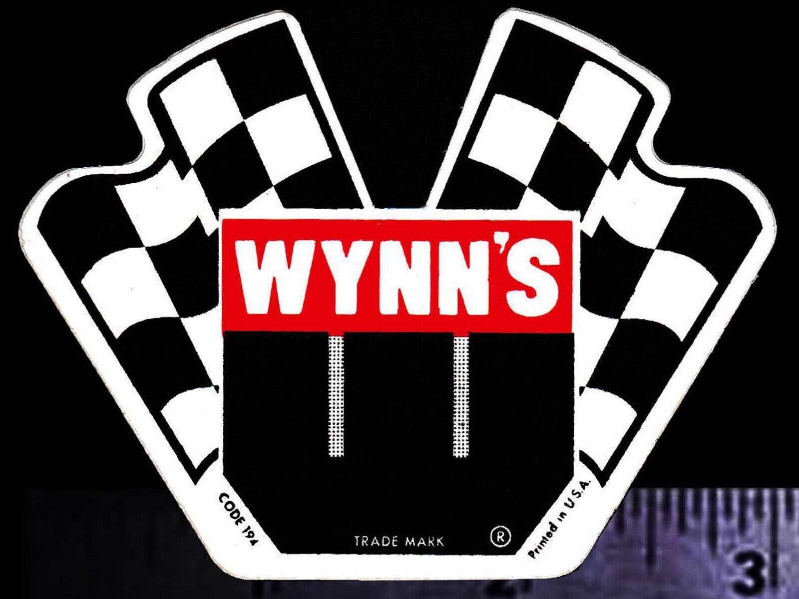 WYNN'S - Original Vintage 60’s Racing Decal/Sticker - Prudhomme - Garlits - NHRA