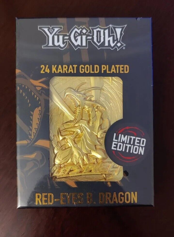 Yu-Gi-Oh Limited Edition 24K Gold Plated Collectible - Red Eyes Black Dragon