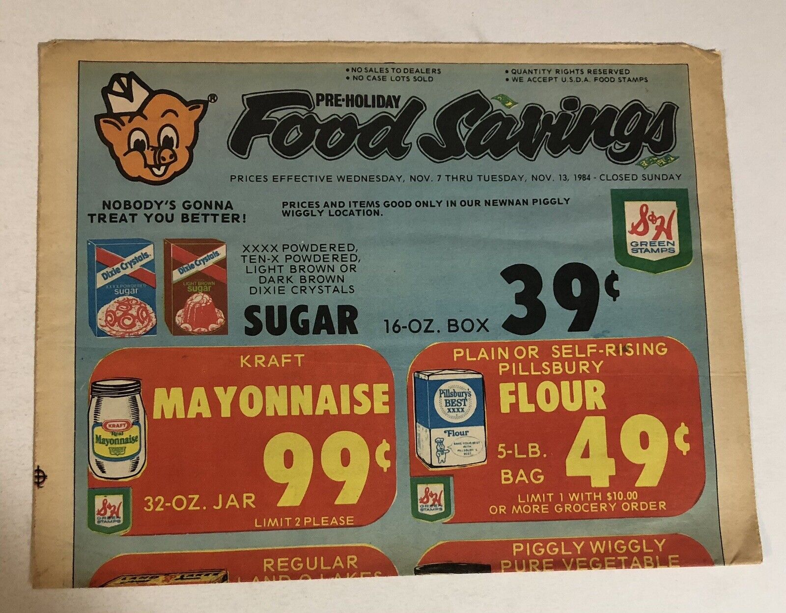 1984 Piggly Wiggly Vintage Grocery store Ad Advertisement