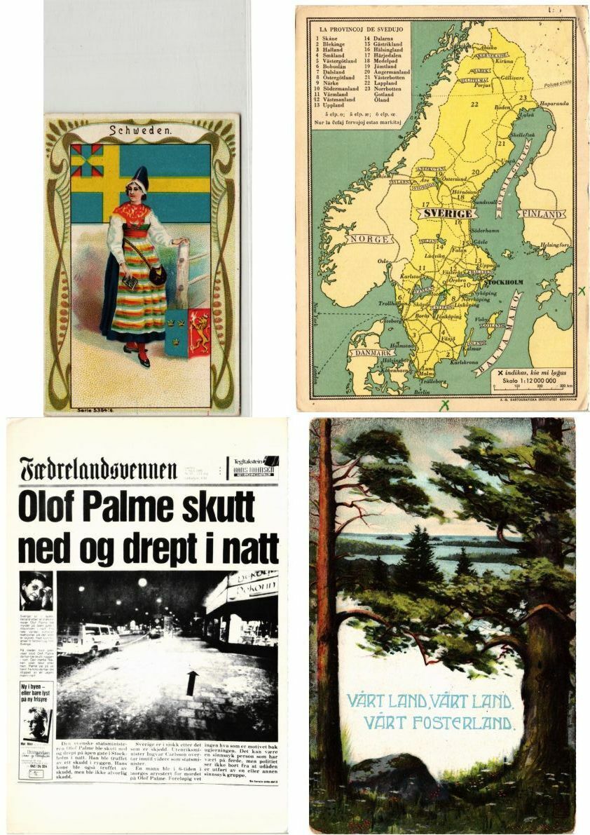 SWEDEN POLITICS PROPAGANDA SATIRE 27 Vintage Postcards (L3524)