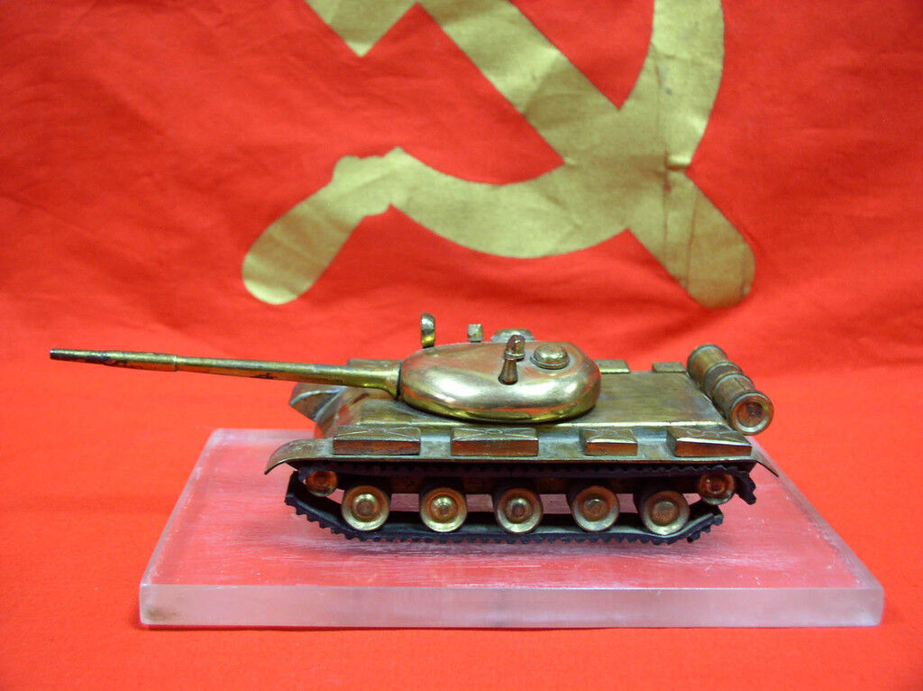 Weight 800g Tank T-54 Battle desk model bronze 800g Soviet Russian Army USSR 