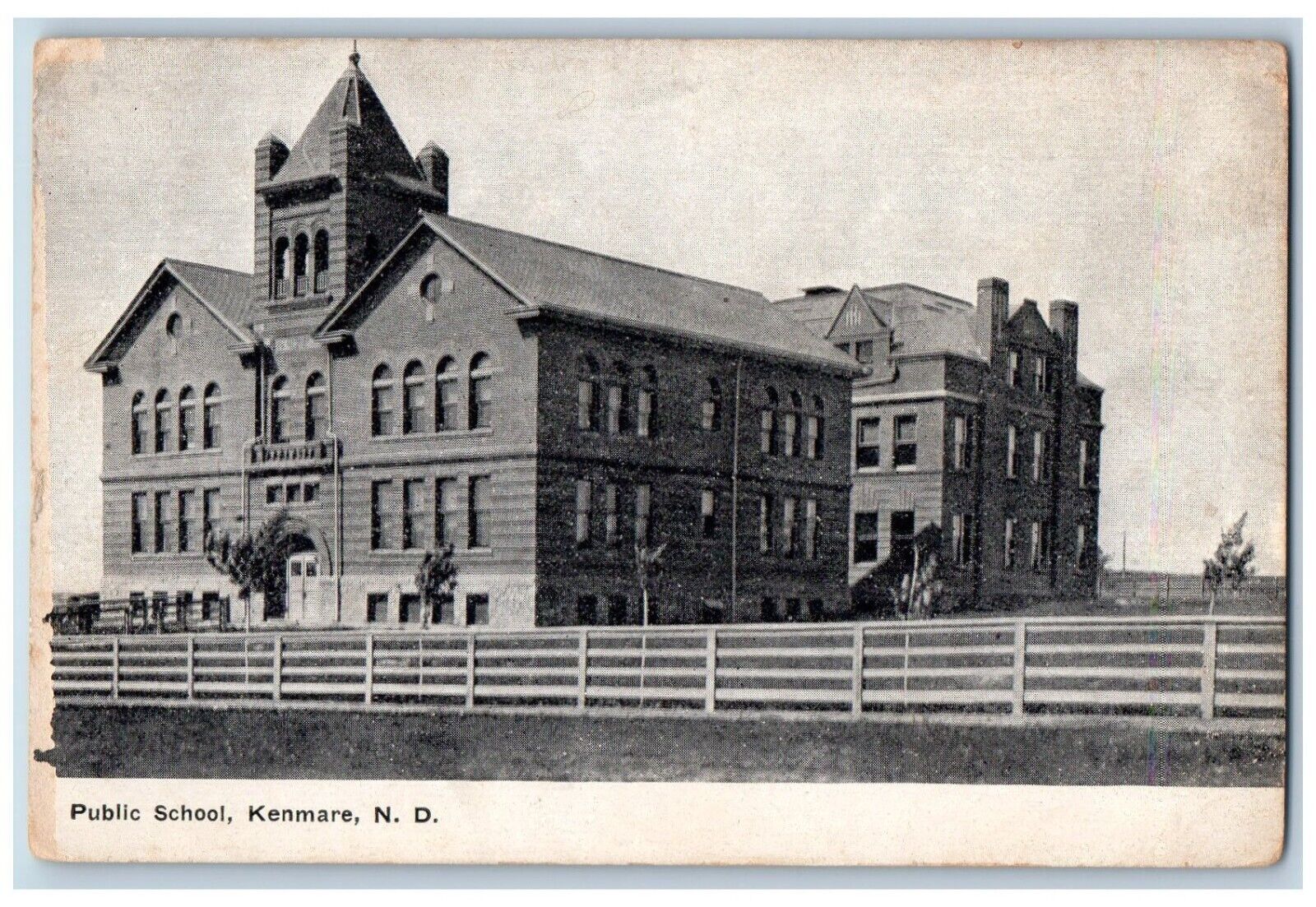 Kenmare North Dakota Postcard Public School Exterior View c1910 Vintage Antique