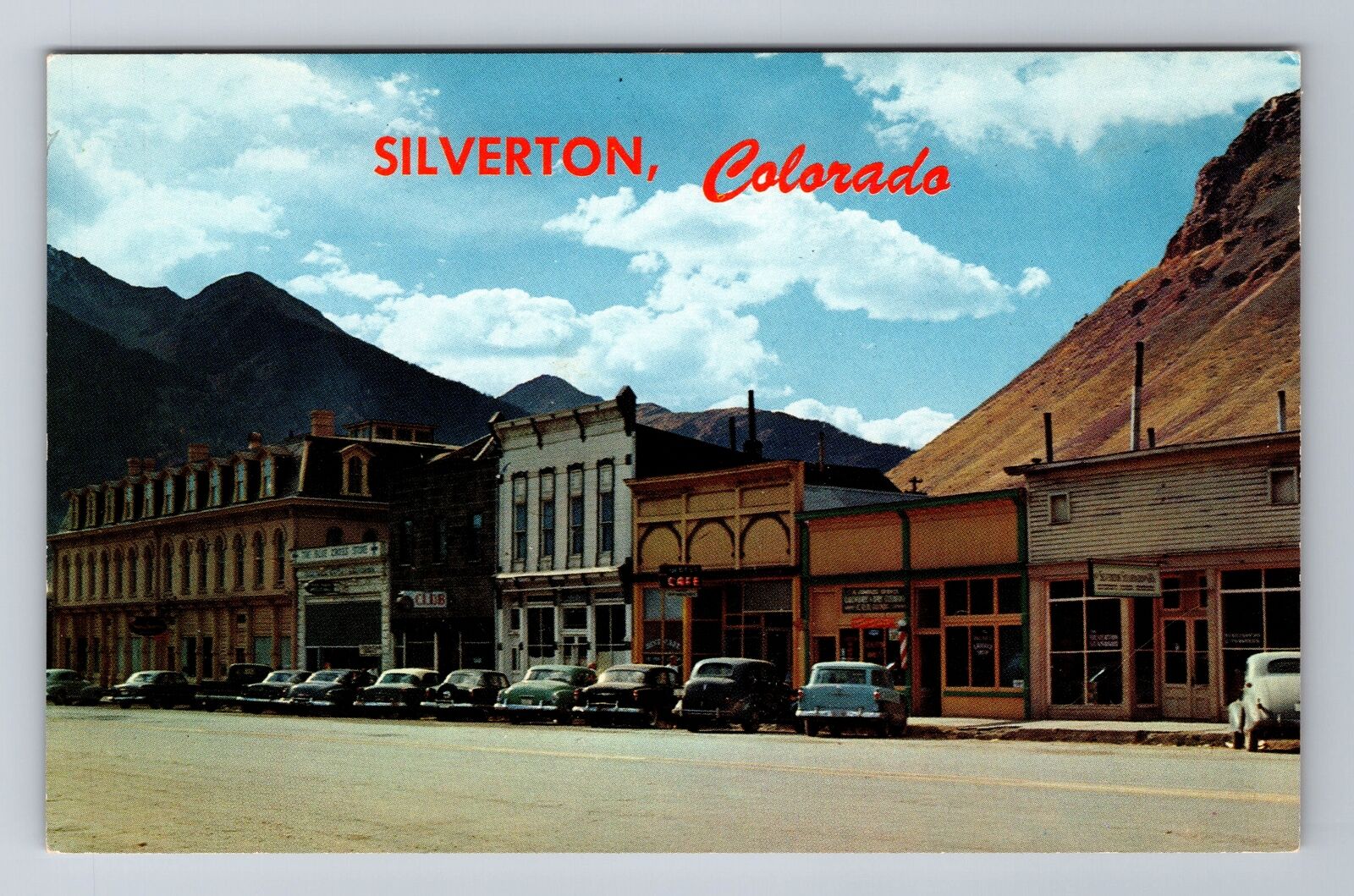 Silverton CO-Colorado, Old West Main Street Shops Antique Vintage Postcard