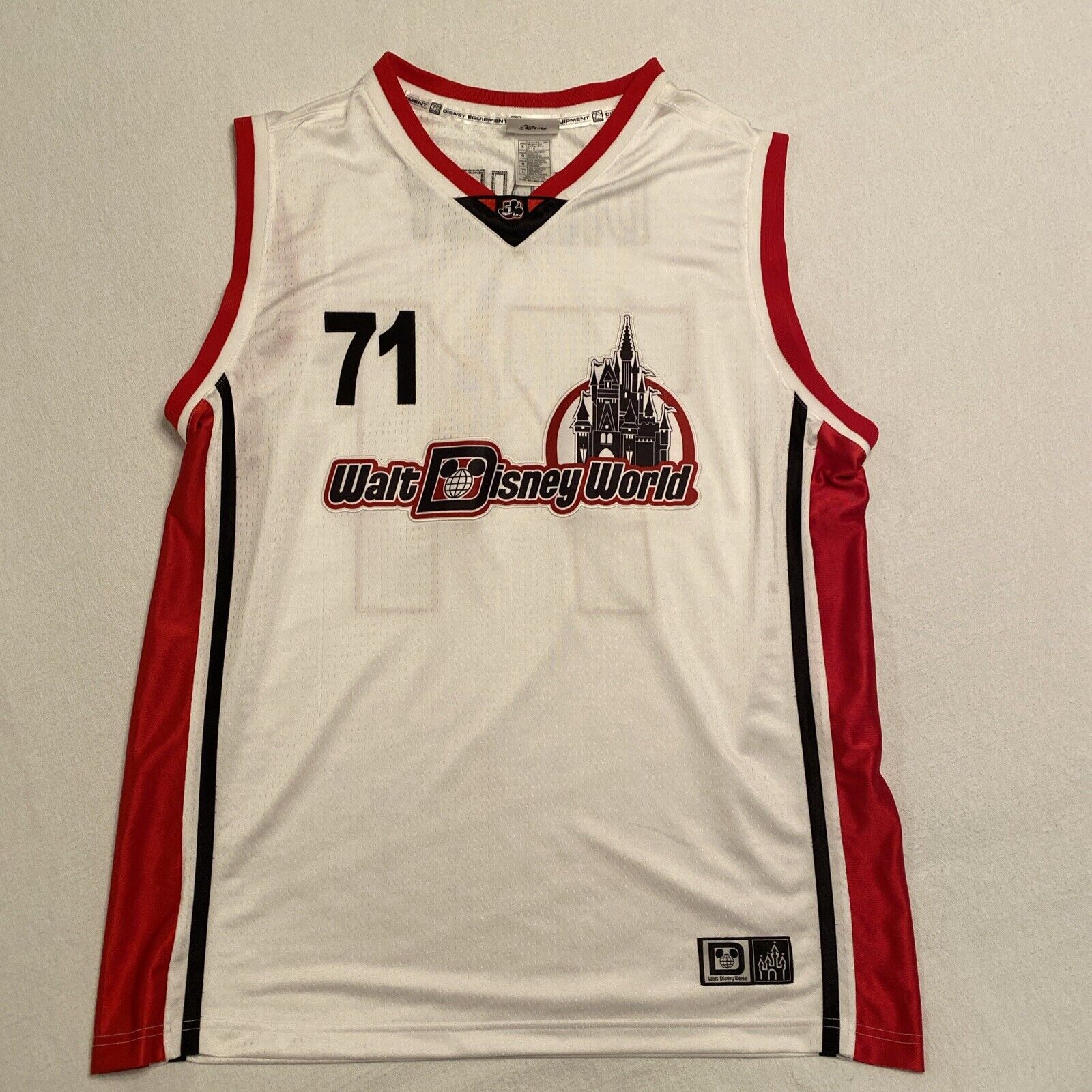 VTG Y2K Walt Disney World #71 Basketball Jersey Shirt Adult Large