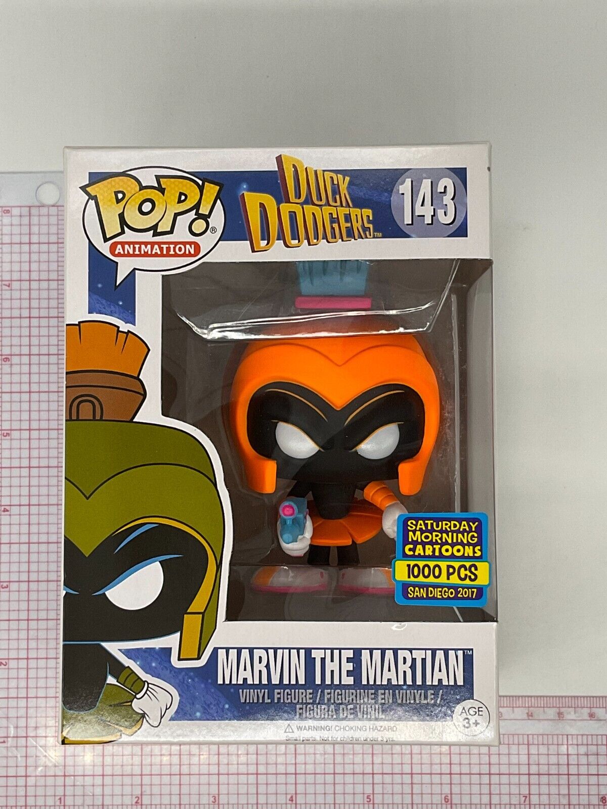 Funko POP Marvin the Martian (Neon Orange) #143 San Diego 2017 1000 Pcs E02