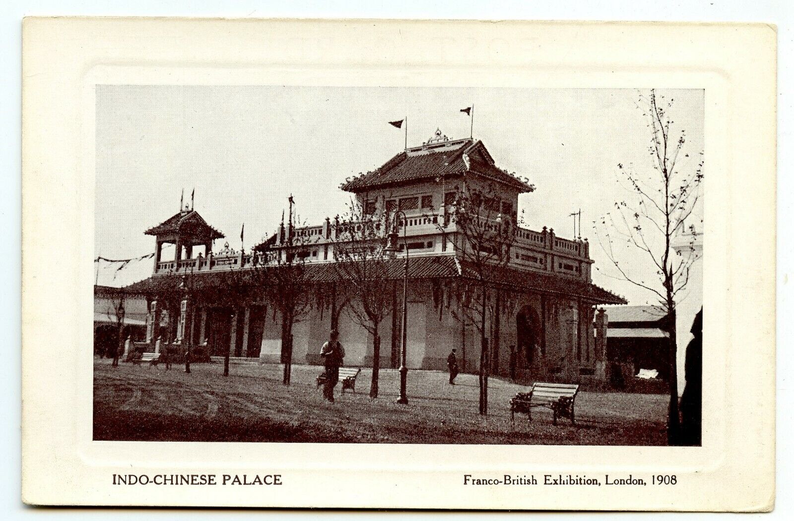 Indo Chinese Franco British Exhibition London UK Vintage Photo Postcard 1908