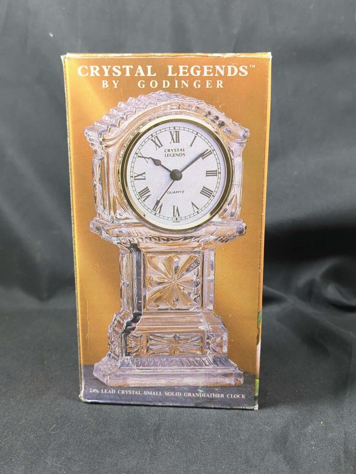 Crystal Legends Godinger Quartz 24% Lead Crystal Small Grandfather Clock Unique