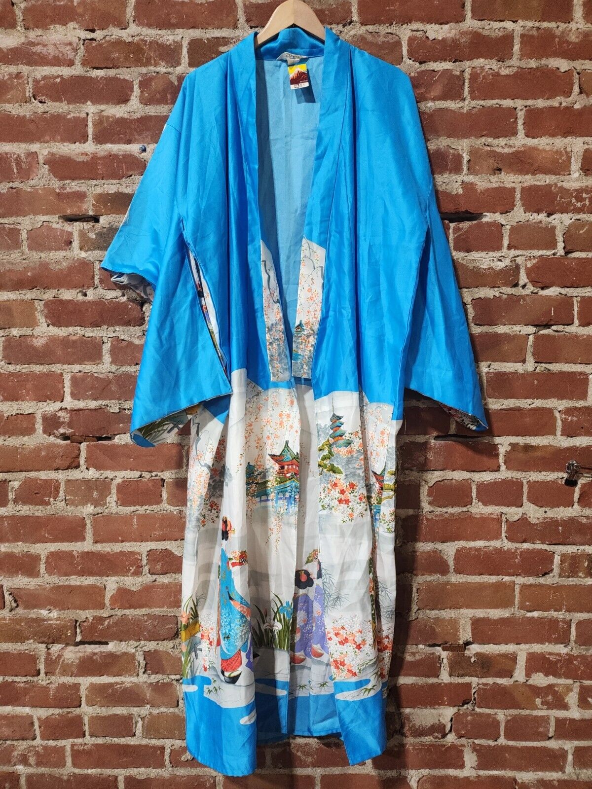 Ichiban Japanese Kimono Vintage NWT Blue White