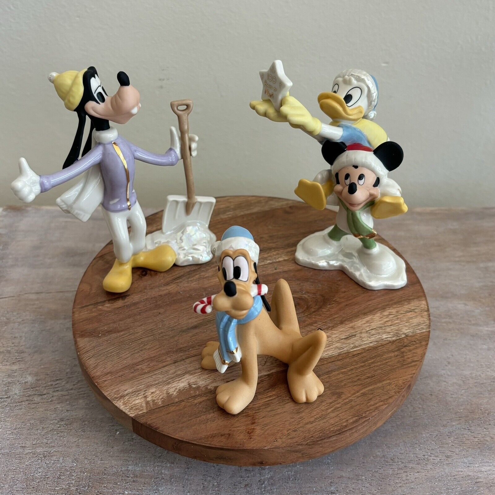 LENOX Disney 100th Anniversary Figurines, Set of 3 Mickey Pluto Goofy Donald