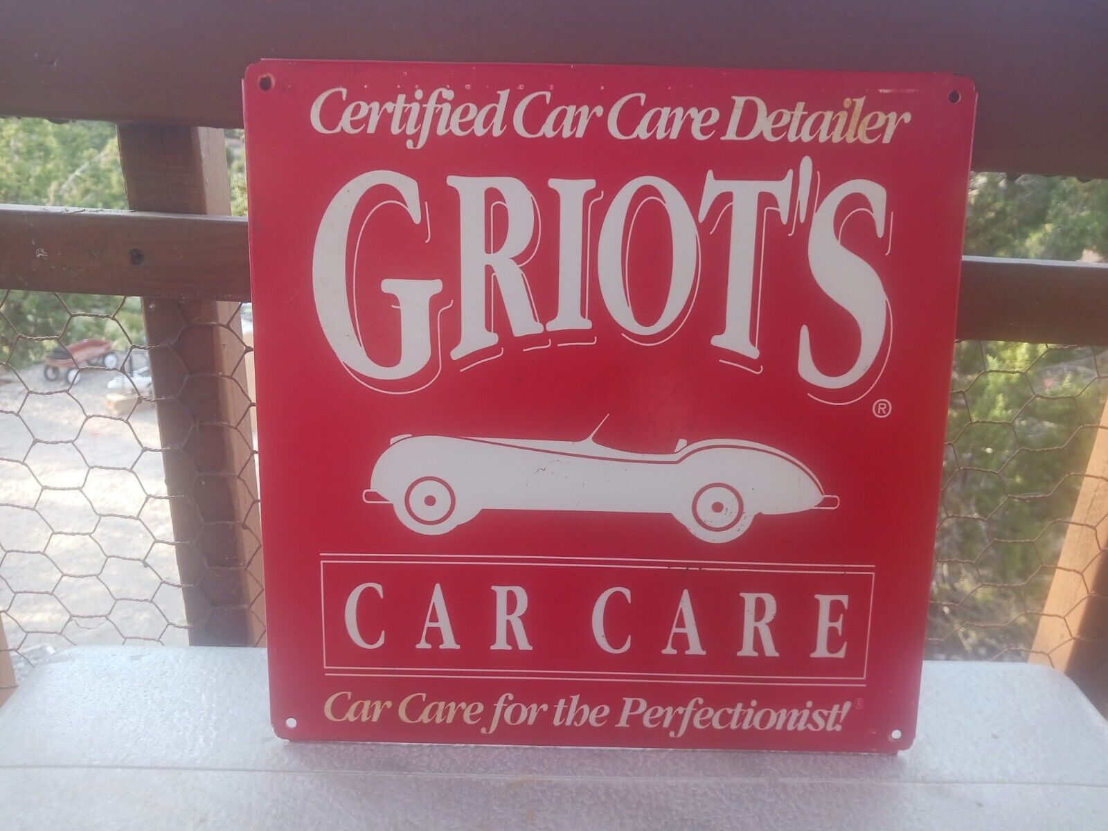 Griots Certified Car Care Dealer Sign Metal Tin Sign Garage Shop Car Detailer