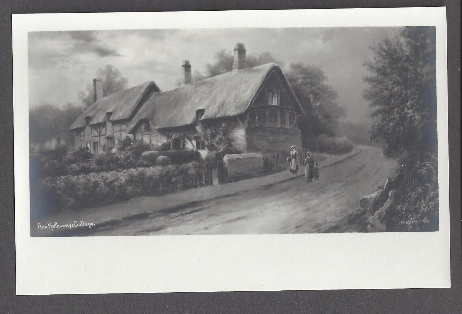 Ann Hathaways Cottage Chic Series Postcard Warwickshire England Elmer Keene
