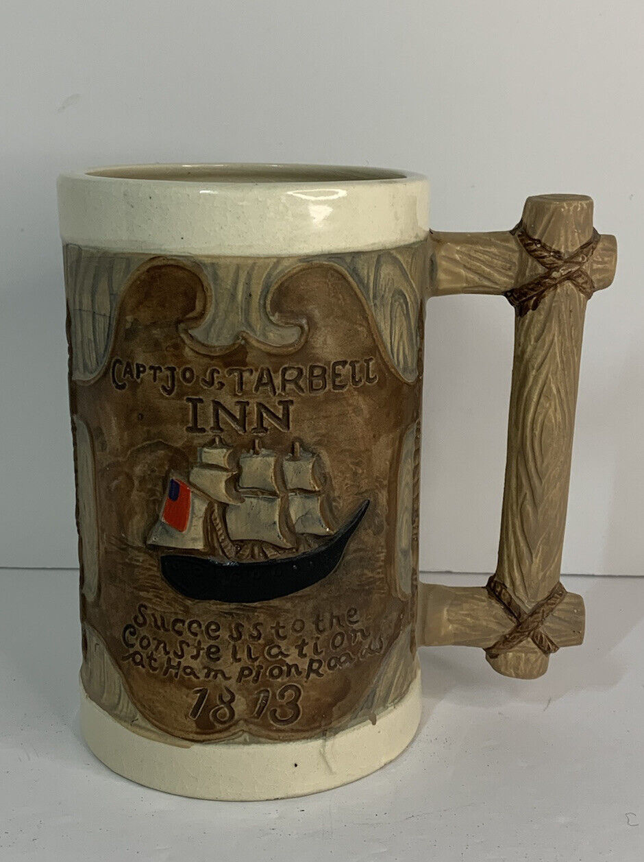 Vintage Capt. Jos. Tarbell Inn Mug / Stein -Success to the Constellation 1813