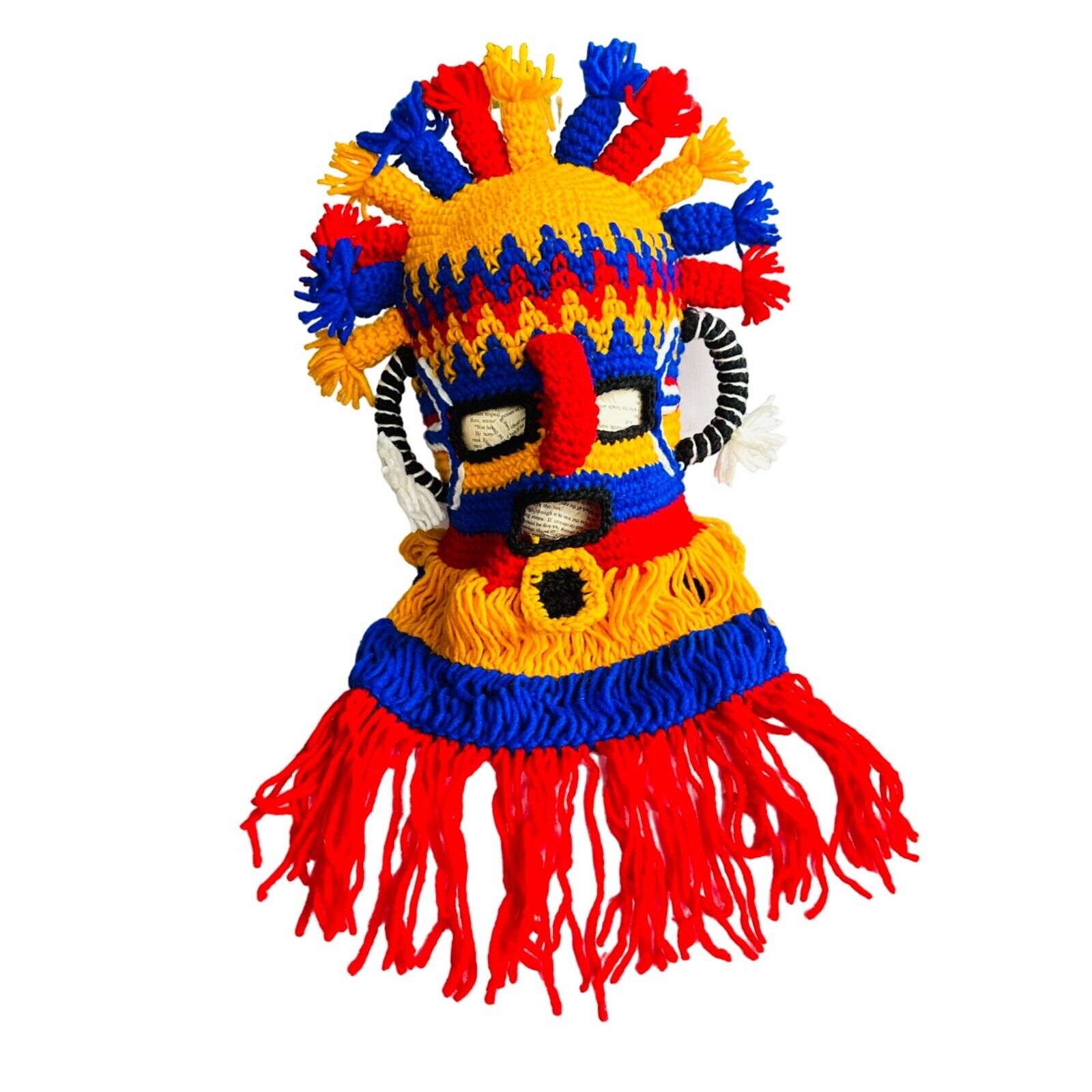 ⭐OZ Handmade Exotic Adult Mask Aya Diablo Huma Incas Ecuador Inti Raymi festival