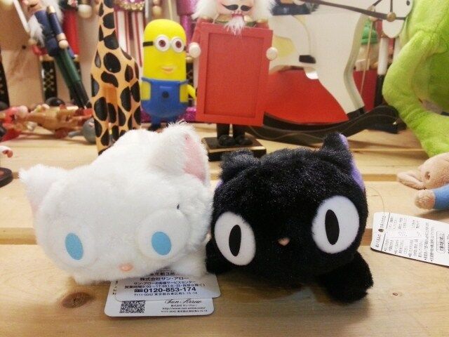  KIKI'S DELIVERY SERVICE JIJI CAT BLACK CAT AND Lily white cat STUFFED TOY DOLL 