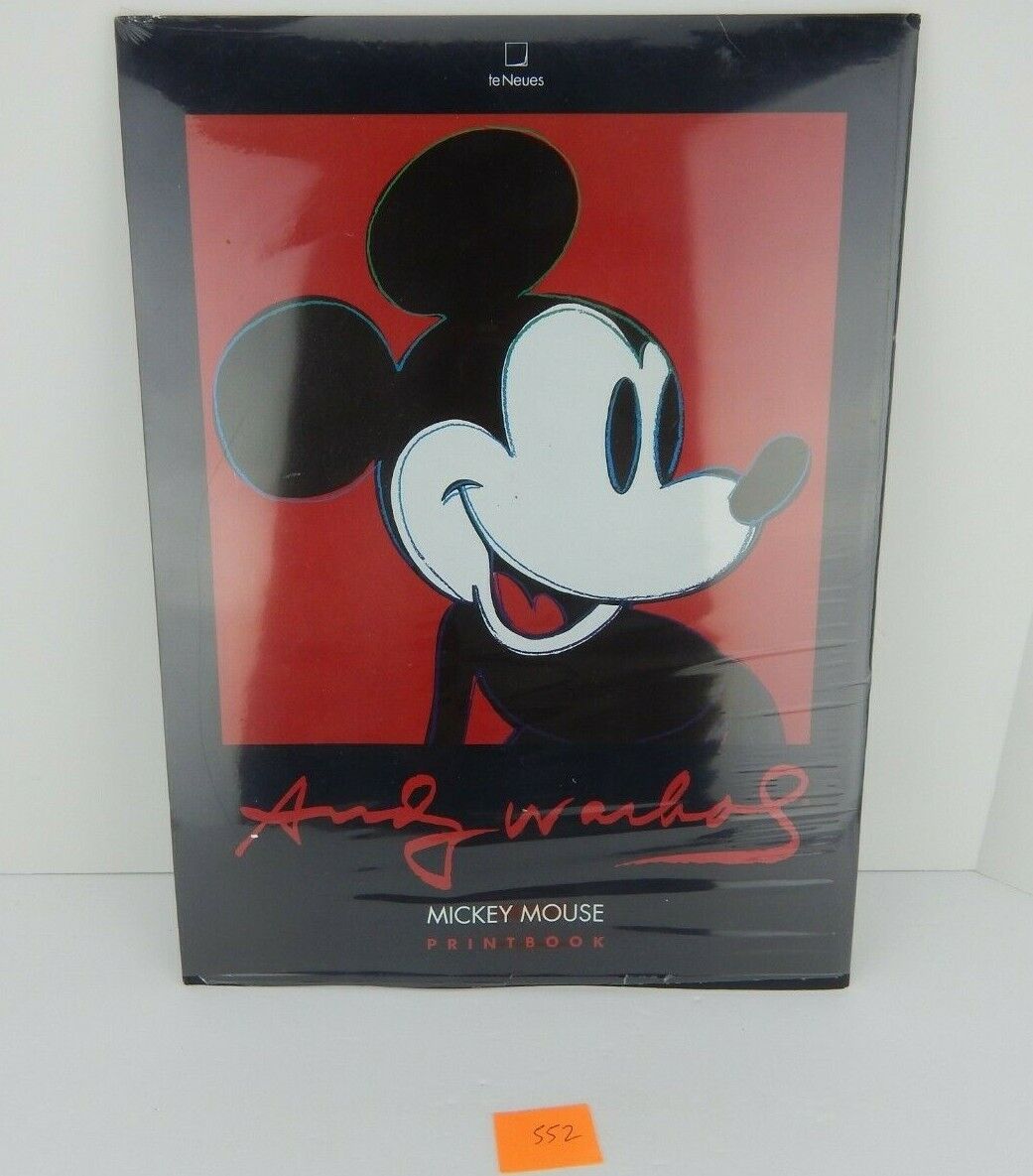 Andy Warhol Mickey Mouse Printbook 6 Reproductions New in Factory Sealed Pkg 552