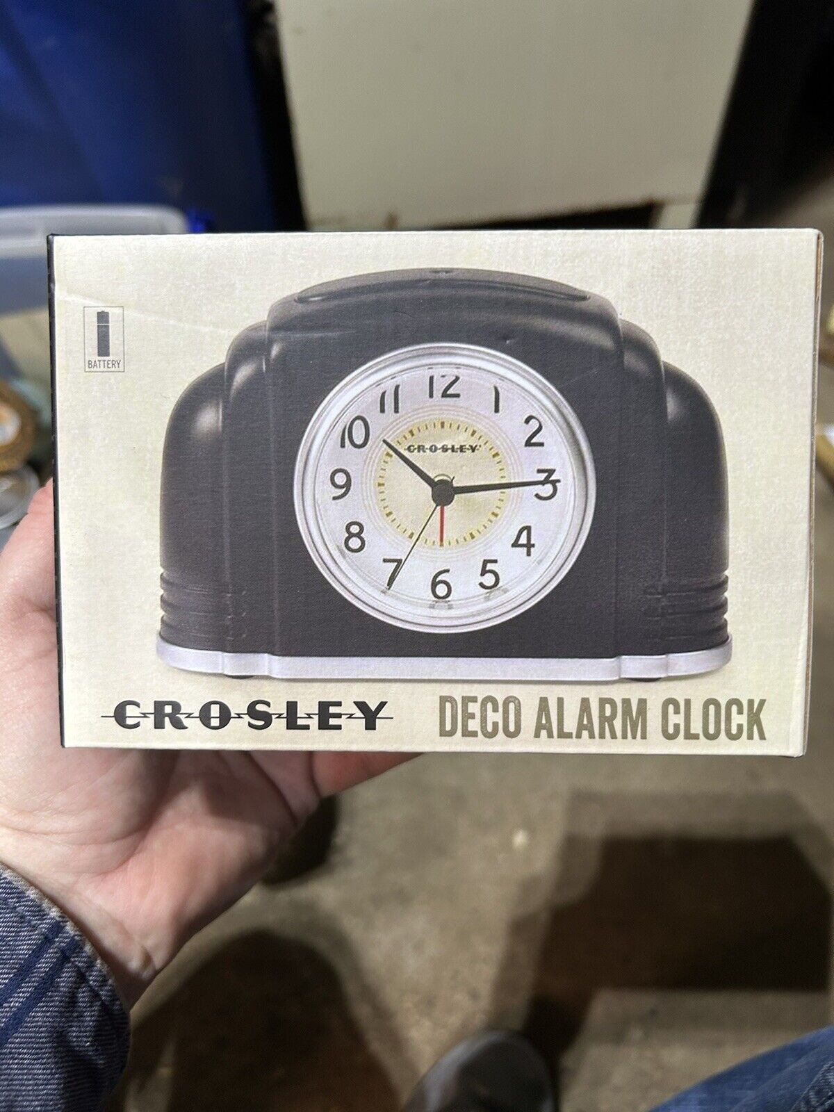 Crosley 1920\'s Style Art Deco Battery Operated Alarm Clock  NEW