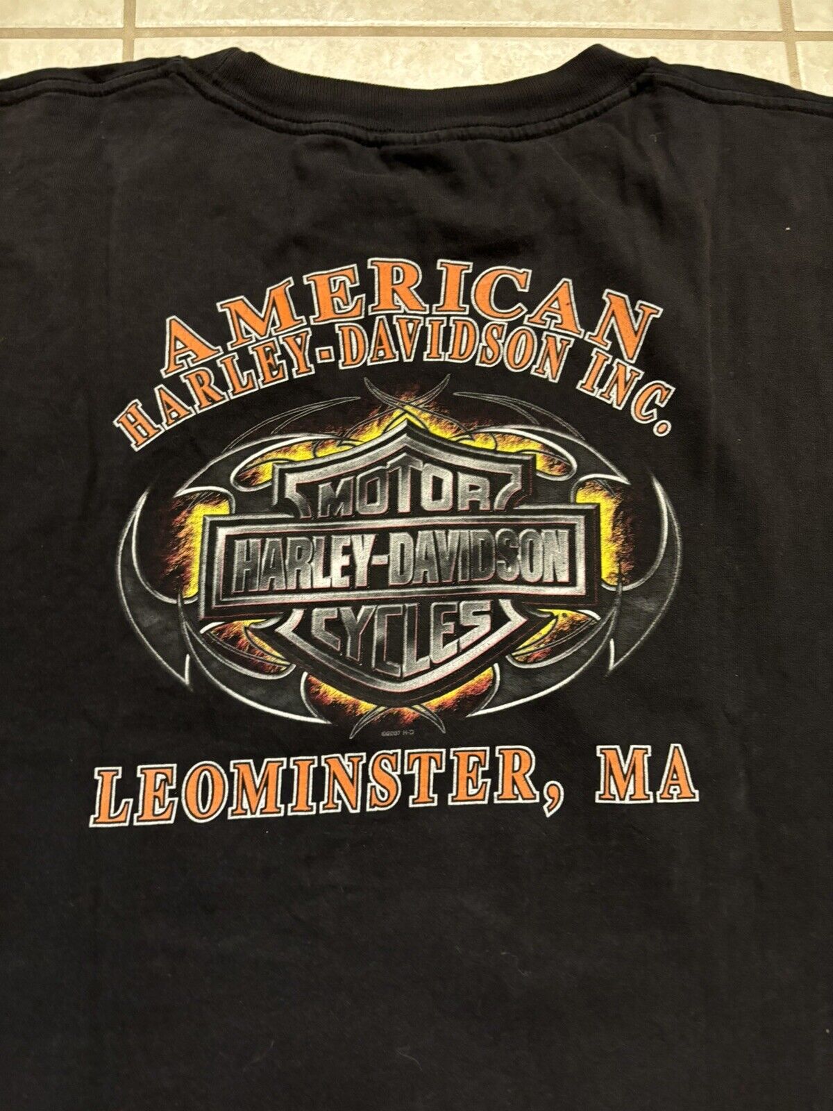 Vintage Harley Davidson T Shirt 5XL Leominster MA American Motorcycle Rare