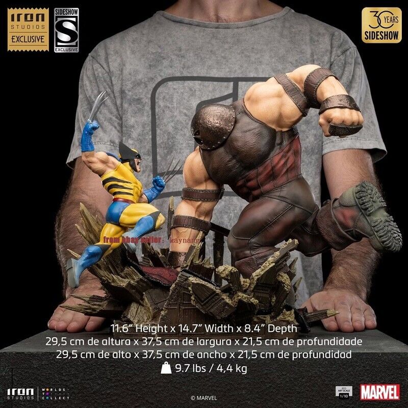 Iron Studios MARCAS83623-10 X-Men 1/10 Wolverine VS Juggernaut Model Statue