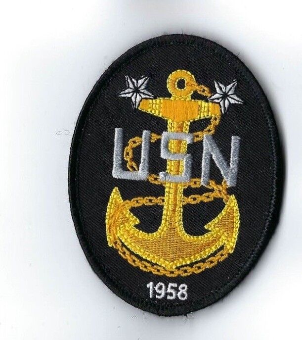 Master Chief Petty Officer patch USN MCPO E-9 Navy 5 1/4 x 3 5/8