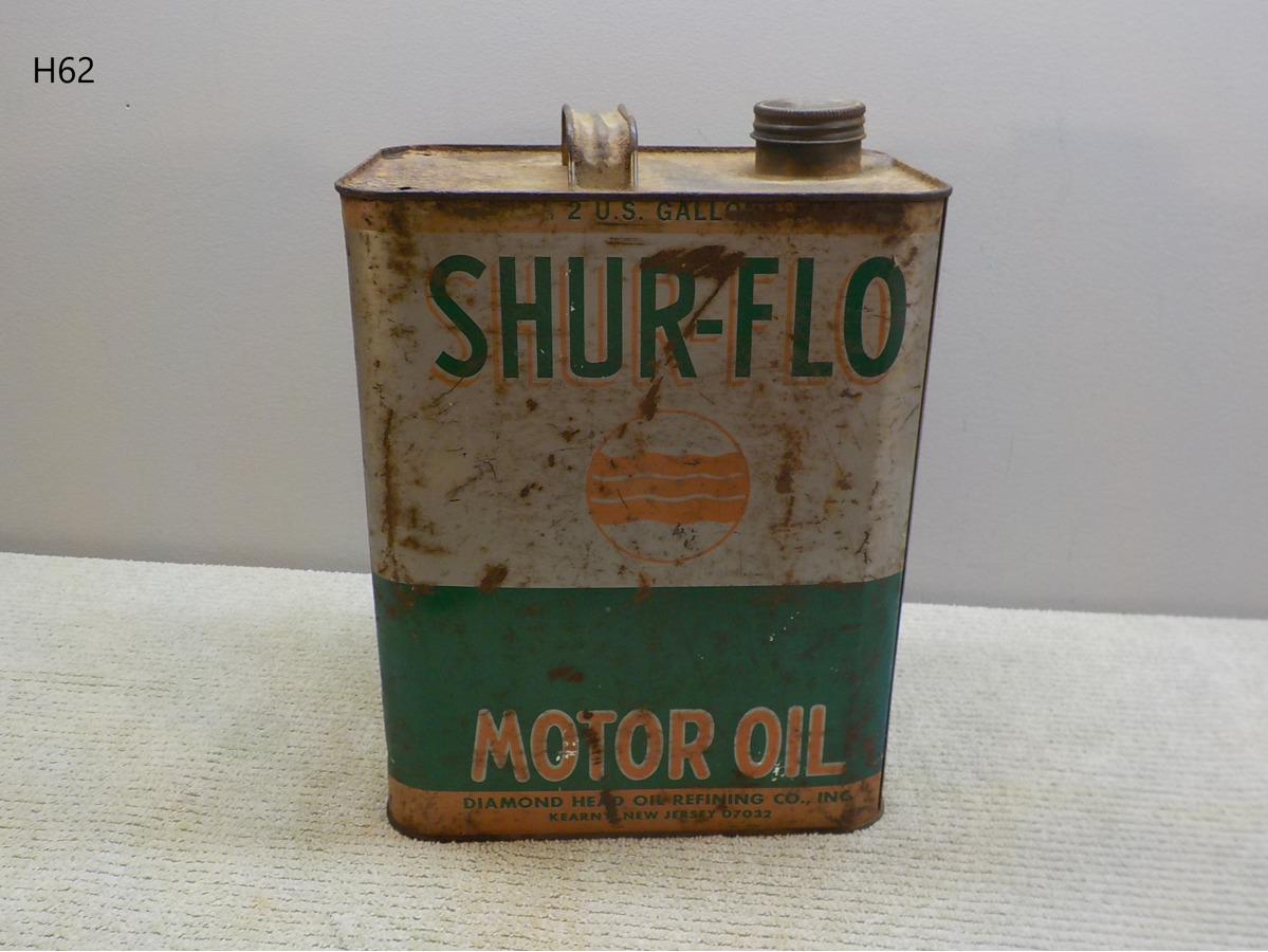 Vintage SHUR-FLO Two Gallon Motor Oil Can RARE