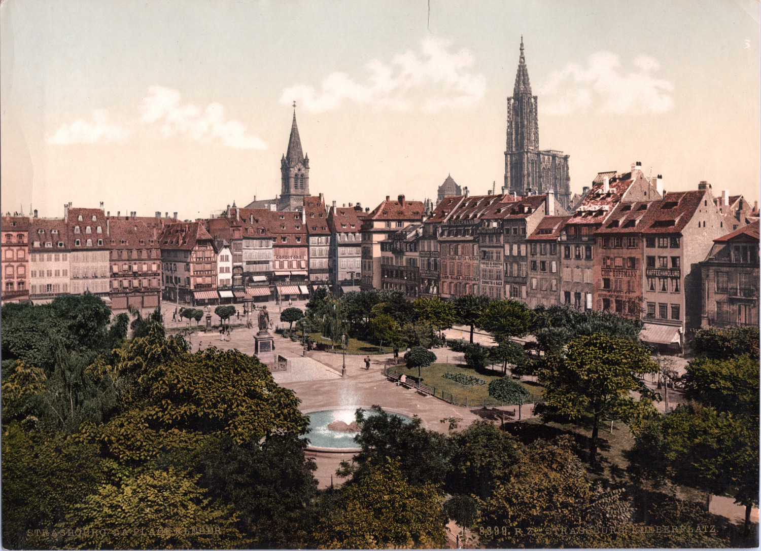 France, Strasburg. Adhesive space. (FRANCE) vintage print photochromie, vintage p