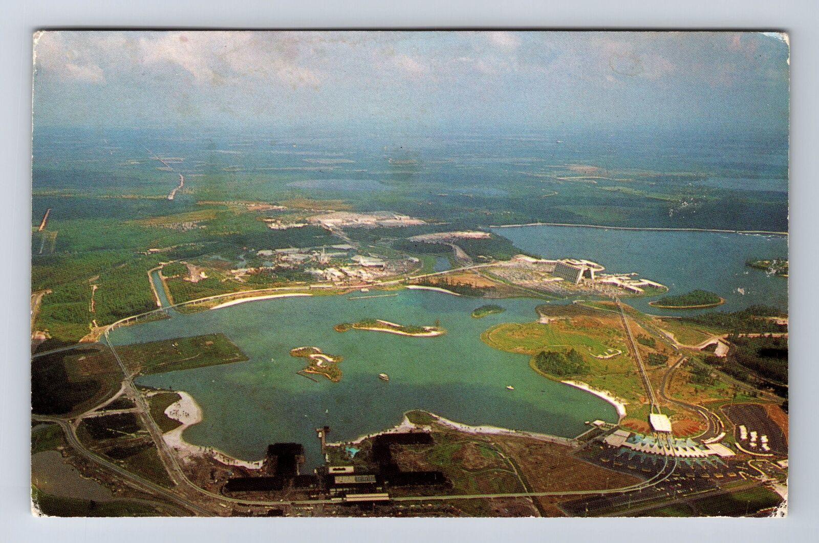 Orlando FL- Florida, Aerial Of Town Area, Antique, Vintage c1975 Postcard
