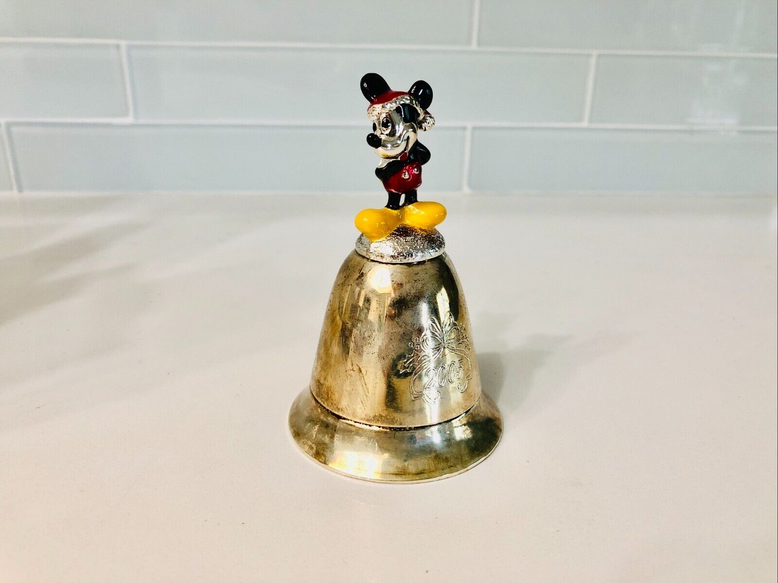 LENOX MICKEY MOUSE MUSICAL BELL  KIRK STIEFF 2005 ANNUAL