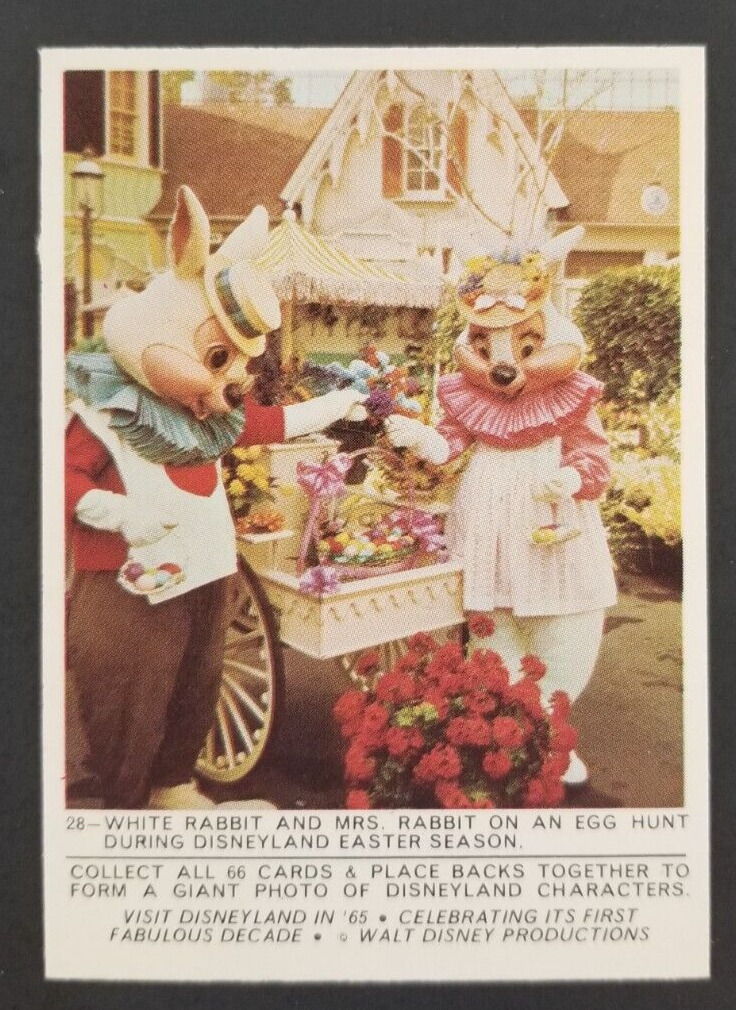 Disneyland 1965 Mr. and Mrs. Rabbit Donruss Card #28 (NM)