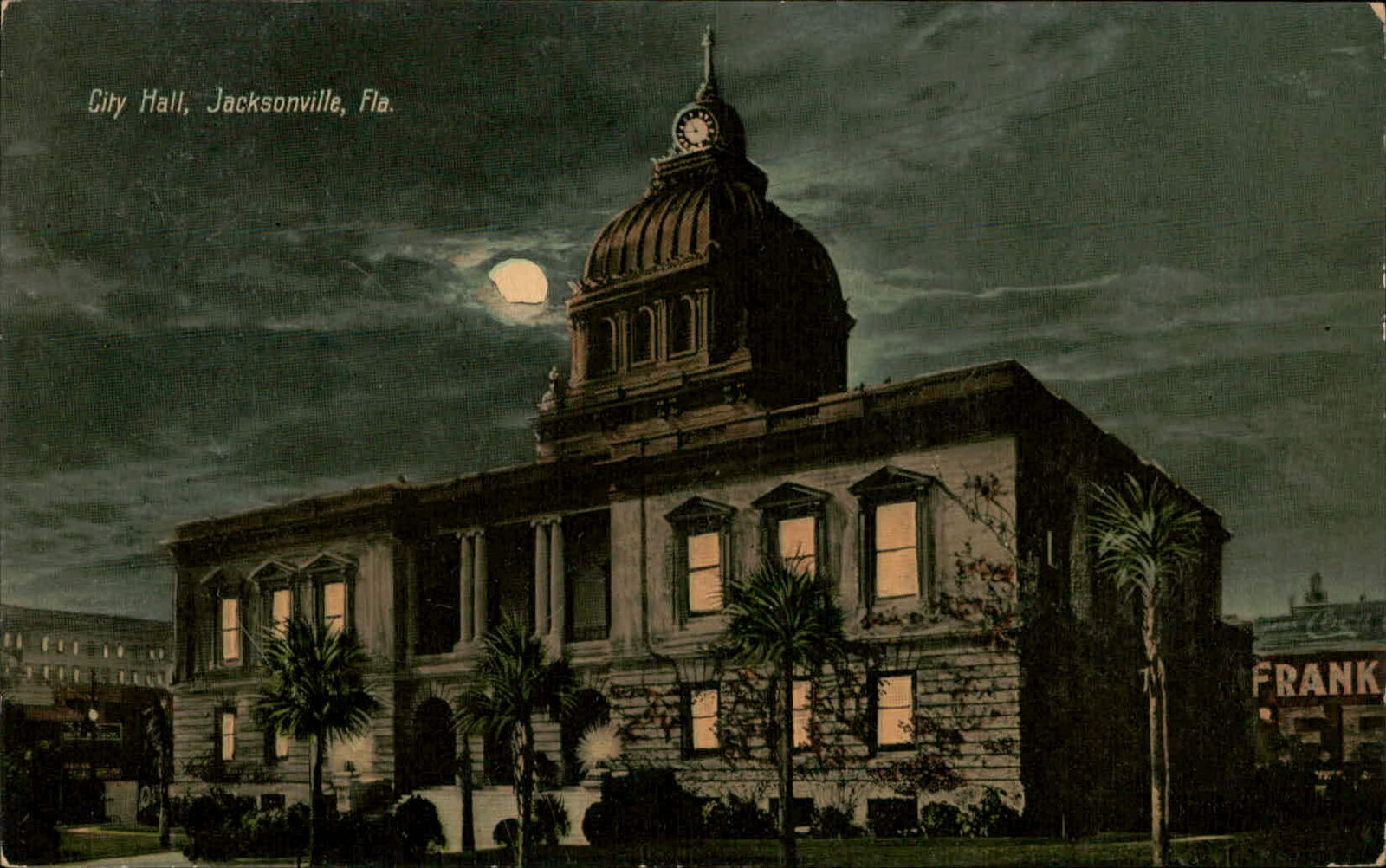 Postcard: City Hall, Jacksonville, Fla. FRANK