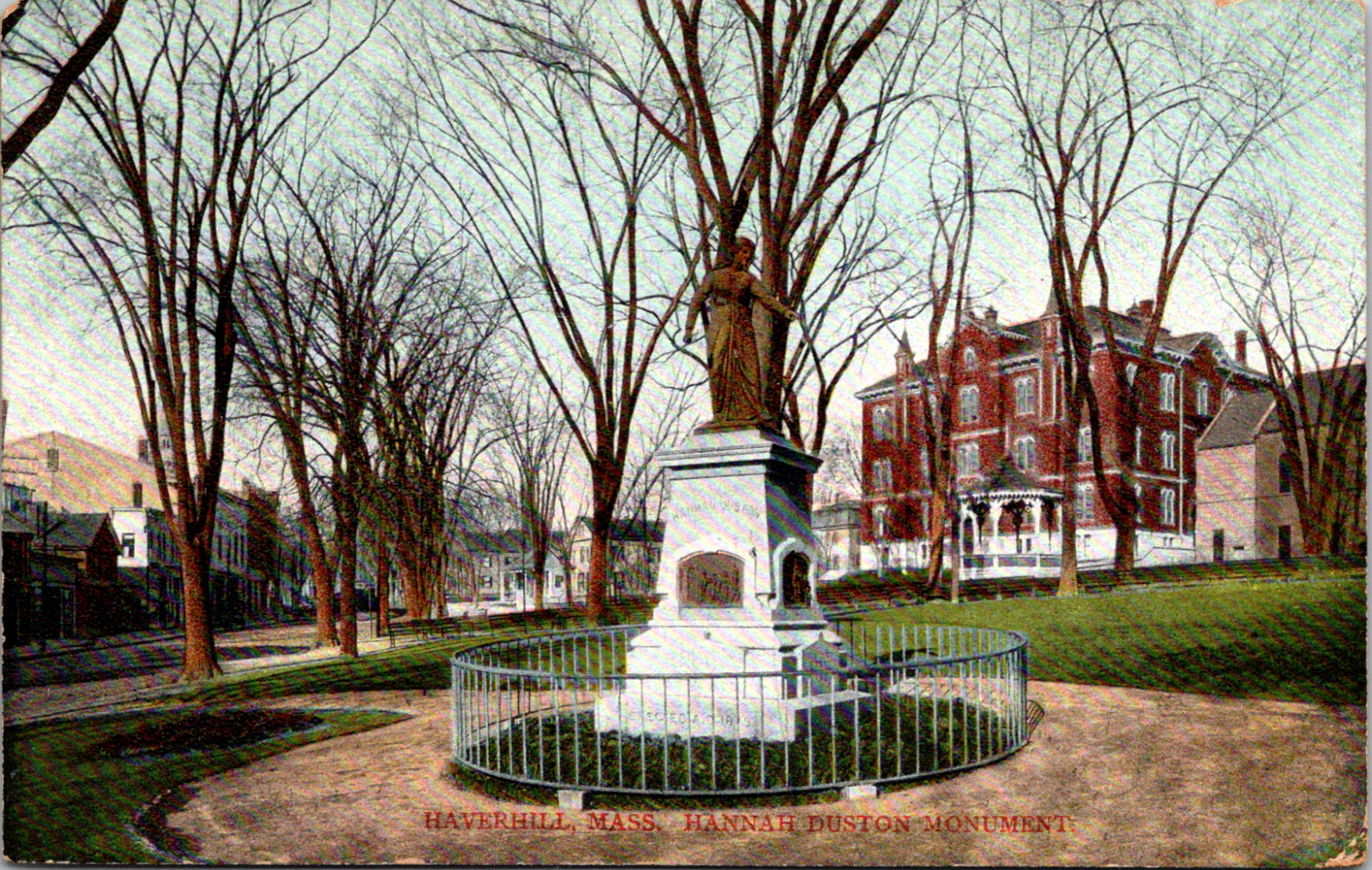 Haverhill Massachusetts MA Hannah Duston King Williams Vintage c 1910 Postcard