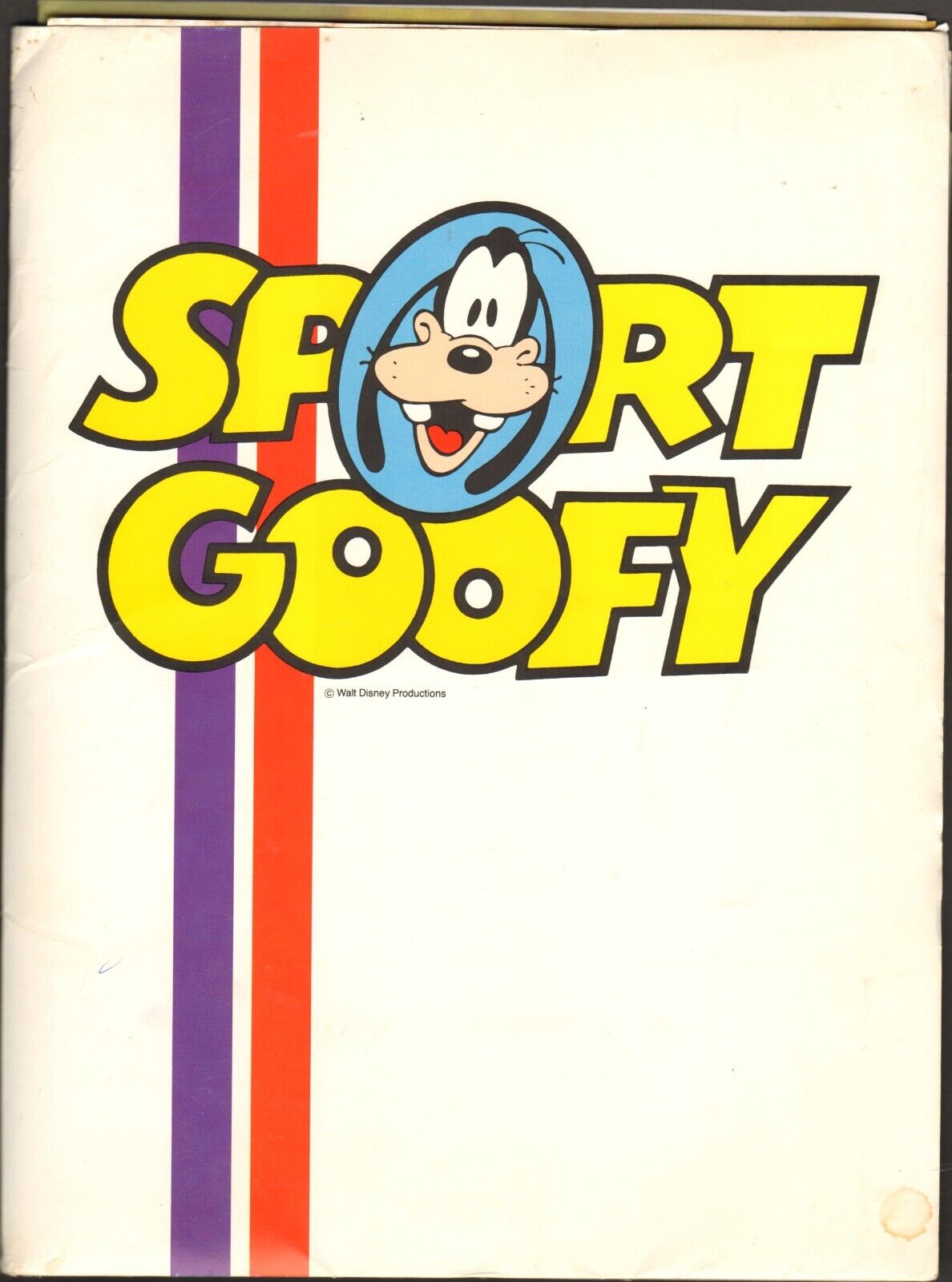 Walt Disney's Sport Goofy Merchandising Materials provided to Licensee 1982
