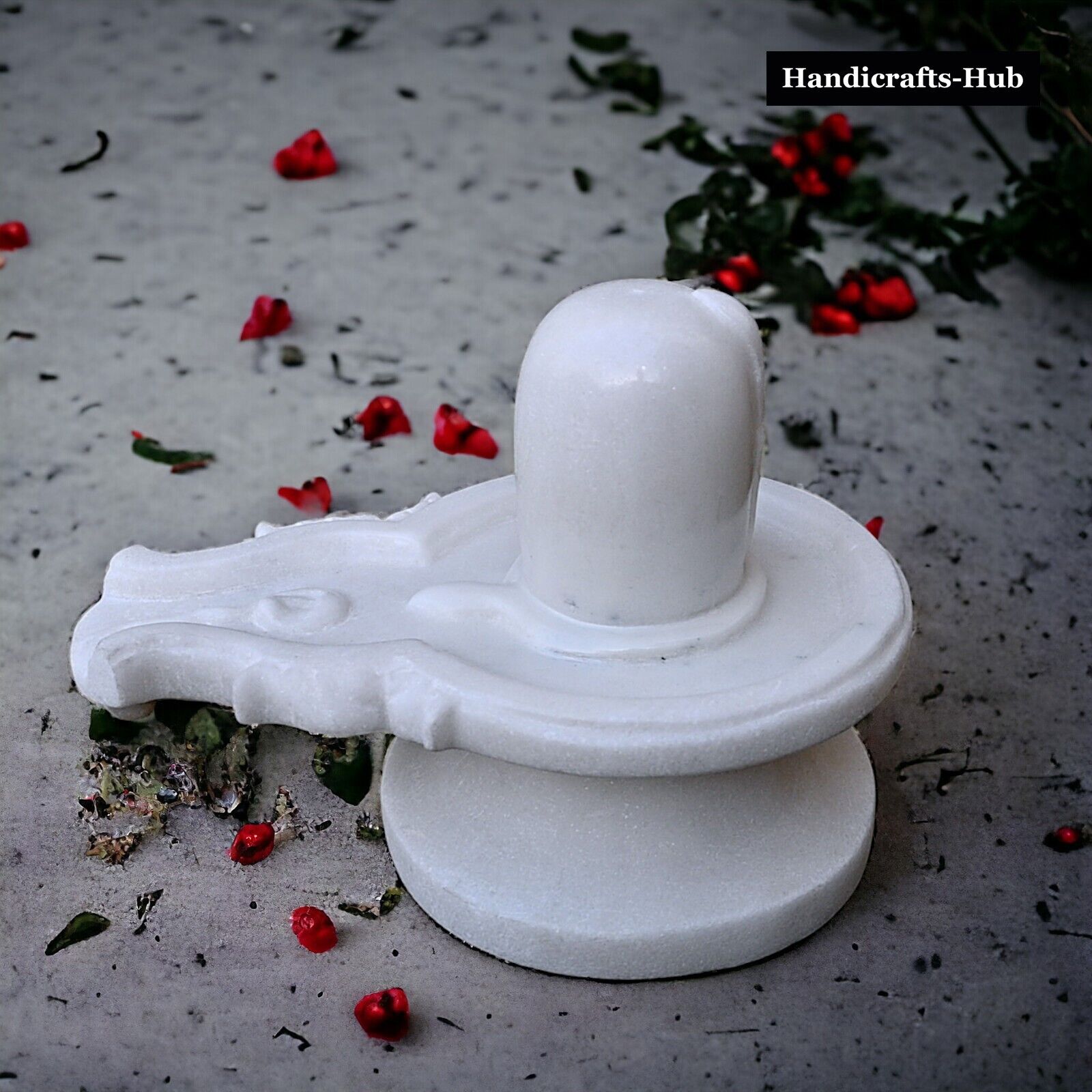 White Marble Shivling Shiv Ling Lingam 10 Inch Spiritual Gift Religious Hindu