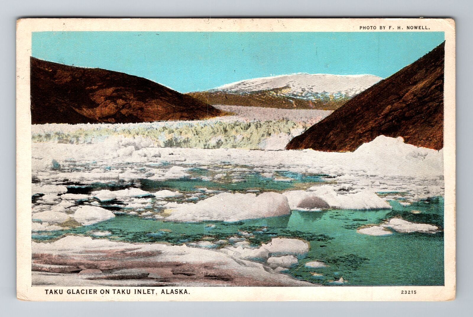 Taku Inlet AK-Alaska, Taku Glacier, Antique, Vintage c1927 Souvenir Postcard