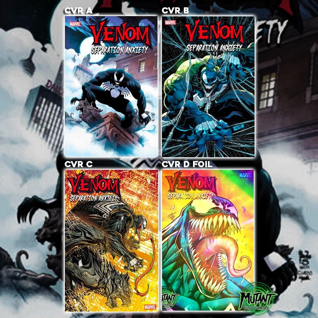 ⬛🟥 VENOM: SEPARATION ANXIETY #1 - LOT OF 4 COVERS *5/15/24 PRESALE