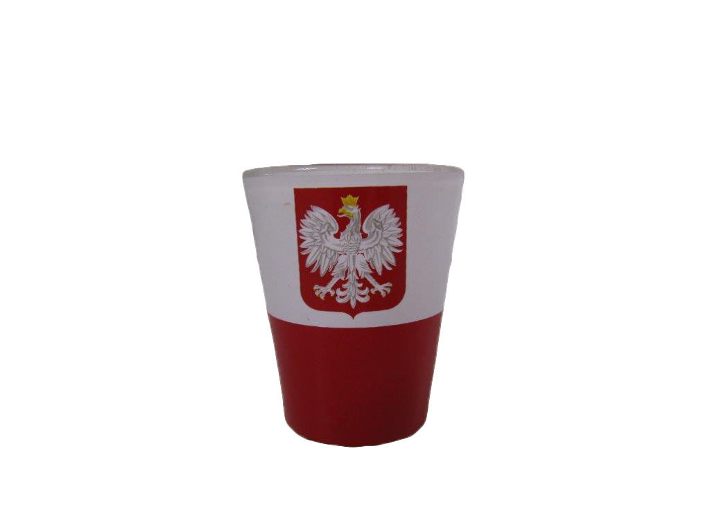 Poland Polish Eagle Crest Shot Glass Drinking Glass
