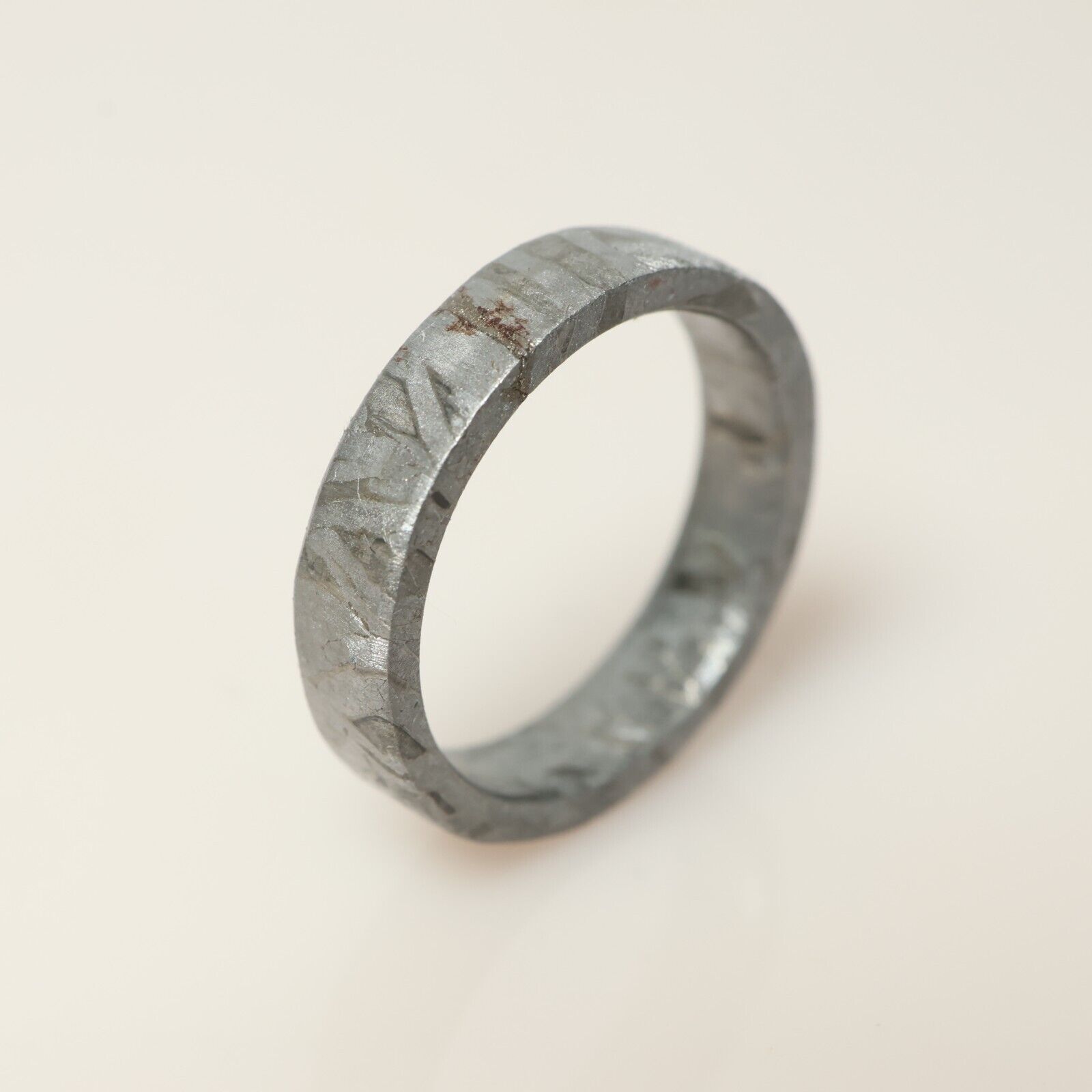 (US SIZE:5) Unique Muonionalusta meteorite ring Meteor Wedding Ring C7675