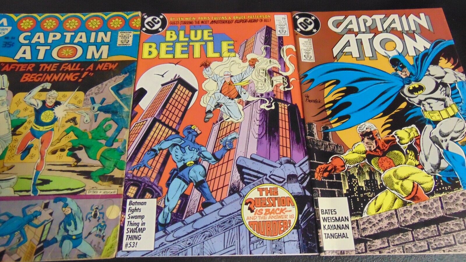 Captain Atom #84 (1977) new Captain Atom + #33 (1989)  Blue Beetle #5 (1986) LOT