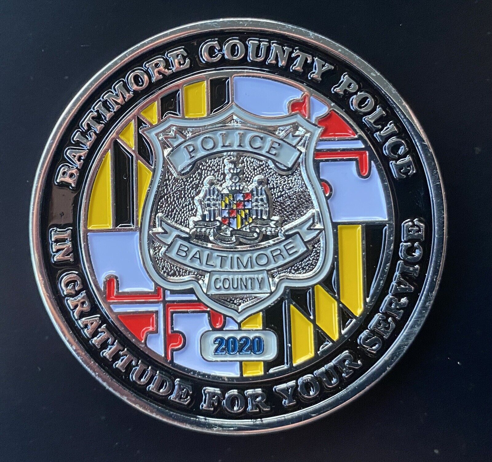 Baltimore County Maryland Police COVID Challenge Coin 2020