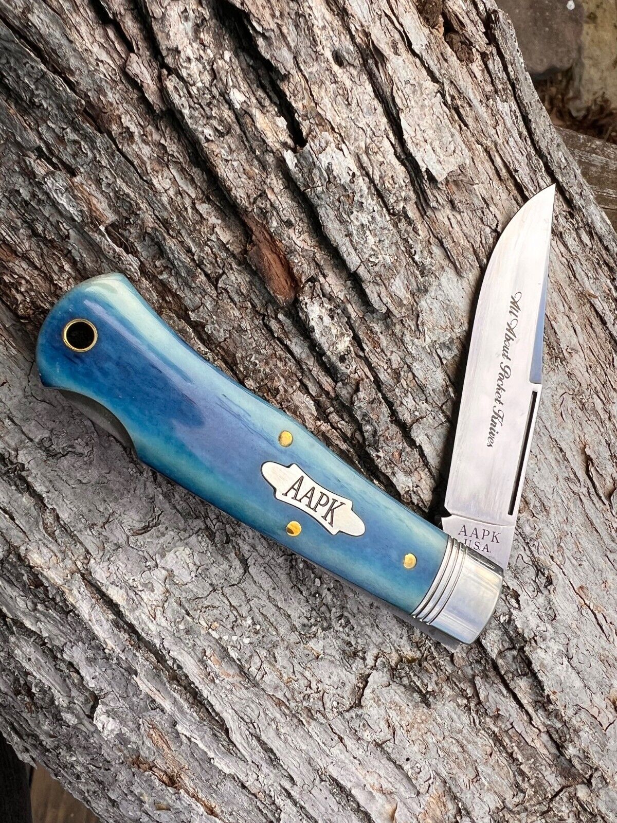 GEC 721123LB AAPK BLUE CAMEL CODY SCOUT LOCKBACK KNIFE KNIVES