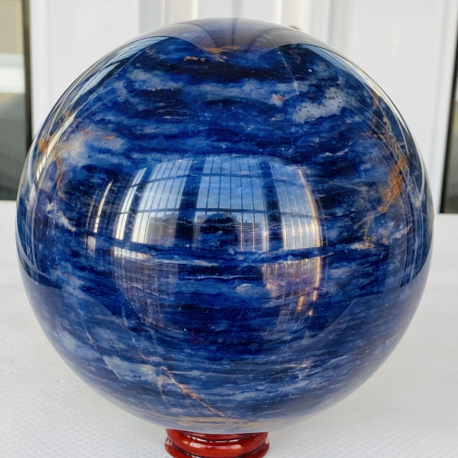 2820g Blue Sodalite Ball Sphere Healing Crystal Natural Gemstone Quartz Stone