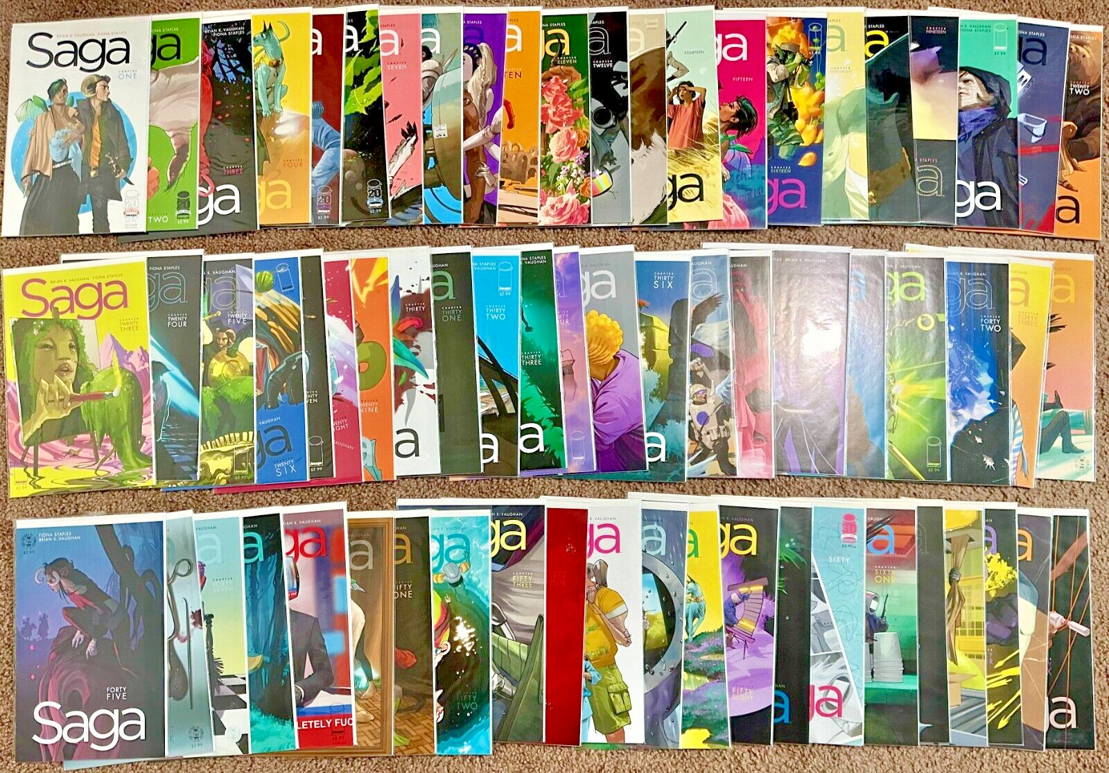 SAGA by Vaughan & Staples #s 1-66 Complete Lot #1 Second Print, All Others First