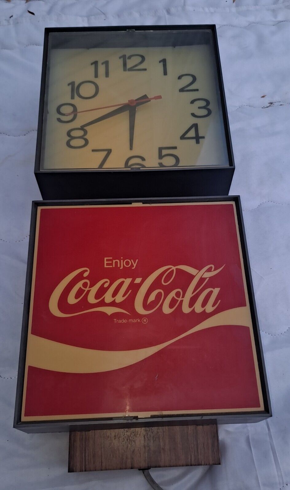Vintage ENJOY COCA COLA Hanging Wall Clock Bar Sign Man Cave Model G017